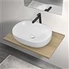 Inbagno Mensola sospesa per lavabo Bagno da appoggio, Larghezza 60/80/110/140, Serie Master con Rivestimento Idrorepellente (Rovere Rustico, Mensola 80 cm)