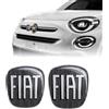 Fiat 14186C-14187A Adesivo 3D Ricambio Logo Nero per 500X 2 Pezzi, Anteriore e Posteriore