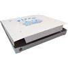 Weboxes Scatola per pizza 45 x 45 x 5 Confezione da 100 pezzi - Logo azzurro