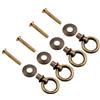 KIMISS 4 Pezzi/pacco Mini Semplice, Piccolo Portagioie Custodia Portagioie Maniglia per Fissaggio Maniglia per Cassetti e Pomelli in Bronzo Confezione da 4 Pezzi Anelli Vintage
