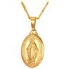 U7 collana Donna Pendente Medaglia Miracolosa Vergine Maria collana Donna Placcato Oro Religiosi Cattolici, Idee Regalo per Mamma Moglie