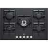 Elleci Piano Cottura Gas 5 Fuochi da Incasso 75 cm Nero Granitek Plano 75 TCC