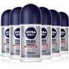Nivea, Silver Protect 48 ore, deodorante anti-traspirante, 50 ml, confezione da 6 (etichetta in inglese)
