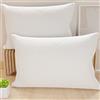 PETTI Artigiani Italiani - Coppia di Federe Cuscino 80x40 cm in Microfibra, Cuscini Arredo Camera da Letto, Divano, Set 2 Fodere Copricuscino, Federa Tinta Unita Bianco, 100% Made in Italy