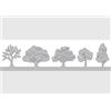 AG Design Bordura Autoadesiva Alberi Disegnati Grigio, AWB 8280 | Decorazione Impermeabile per Pareti, Mobili, Carte da Parati, Rivestimenti Murali, Pellicola | Larghezza 500 cm x Altezza 13,8 cm