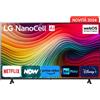 Lg Smart TV 65 Pollici Risoluzione 4K Ultra HD Display LED Nano Cell AI Sistema Web OS colore Nero - 65NANO81T3A