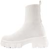 Ulalaza Stivali da donna in maglia elasticizzata Punta tonda Tacchi alti Calzini Stivali Stivali Chelsea con plateau Stivali elasticizzati in maglia Slip-on Stivaletti con calzini antiscivolo