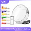 OKP Aspirapolvere robot OKP K5, WiFi/App, programmabile, sistema di filtraggio efficiente, ricarica automatica, perfetto per pavimenti duri, Ha animali - OKP K5-EU