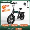 HITWAY 20*4.0 "bici elettrica, batteria 48V 10.4Ah fino a 50-100KM, 250W Motor Fat Tire E Bike, biciclette elettriche pieghevoli - SILVER