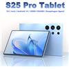 Other Nuovo S25 Pro Tablet da 10.1 pollici Snapdragon 8gen2 Globale 16GB + 1024GB 10000mah 5G Dual SIM WIFI HD Schermo intero Android 14 Tablet PC - Blue