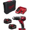 Milwaukee trapano a percussione m18bpd-402c (2 x 4,0 ah + m12-18 c + maletín de transporte) 4002395003174
