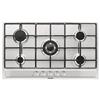 Glem gas p95fxv piano cottura da 90 cm inox, comandi frontali, 5 fuochi