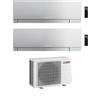Mitsubishi Climatizzatore Dual Split Kirigamine Zen MSZ-EF Silver 9+9 con MXZ-2F33VF Inverter R32 WiFi Classe A++ ,