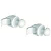Cordivari Set Appendini 2 pezzi Lisa 22/25 Bianco Porta Asciugamani Per Radiatori Termoarredo ,