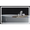 HOMCOM Specchio Bagno con Luci LED Regolabili a 3 Colori e Strato Antiurto, Antiappannamento in Vetro e Metallo, 100x3x60cm|Aosom Italy
