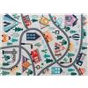 HOMCOM Tappeto con Motivo Paesaggistico a Sfondo Bianco, Tessuto Morbido, Facile da Pulire, 160x120x1cm, Multicolore | Aosom Italy