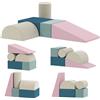 AIYAPLAY Set di 5 Costruzioni Morbide in Schiuma per Bambini con Fodere Estraibili, 61x40.6x60 cm, Multicolore | Aosom Italy