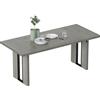 HOMCOM Tavolo da Pranzo in Stile Industriale per 8 Persone max, in Legno e Acciaio, 180x80x75 cm, Grigio | Aosom Italy