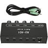 Fockety Mixer, 4 in 1 Uscita Controllo Volume Presa Stereo da 3,5 mm 2X Amplificazione Mixer di Linea Anti interferenze Alloggiamento in Metallo Durevole Mini Mixer