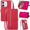 Fertuo Cover per OPPO A5 Pro 5G, Custodia a Libro in Pelle PU Flip Case con Porta Carte, Chiusura Magnetica e Cinturino [Disegni di Fiori] Portafoglio Interno Silicone Antiurto, Rosso