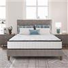 EGO HOME Materasso a molle insacchettate, 140 x 200 cm, altezza 22 cm, ergonomico a 7 zone, con schiuma confortevole e rivestimento in microfibra, grado di durezza H3, materasso 180 x 200 cm