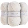 Utopia Crafts Super Aran - Filato per lavori a maglia e uncinetto, 3 pezzi, 100 g, colore: