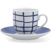 Quid Kansas Set 6 Tazze Con Piatto Porcellana Adatto Microonde