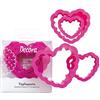 Decora 0255306 Set 4 Tagliapasta Cuore Festonato, In Plastica, Il Kit Ideale per Creare Decorazioni in Pasta di Zucchero o di Gomma, Made in Italy, Design originale. Confezione da 4 pezzi.