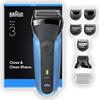 BRAUN Rasoio elettrico barba BRAUN Serie 3 Braun 310BT, 2 elementi di rasatura a lamina e 1 rifinitore centrale per i peli più lunghi, 5 pettini da 1, 2, 3, 7 mm