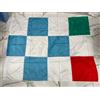 Bandierone NAPOLI scacchi Scudetto 200x150 Tricolore Bianco Azzurro bandiera