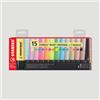 Stabilo Confezione 15 Evidenziatori da Scrivania STABILO BOSS, colori neon, pastello e natura