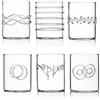 Ichendorf 30 cl - Deco Bicchiere Acqua Forme Geometriche in Vetro Borosilicato - Set 6 Pezzi