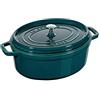 STAUB La Cocotte Casseruola Ovale, Ghisa, Blu La Mer, 33 cm