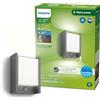 Philips Lighting Philips LED Arbour Ultra Efficiente Lampada a Parete per Esterni, Luce Bianca Calda, 3.8W, Sensore di Movimento, IP44, Antracite