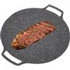 Cyrank Griglia Per Barbecue Coreana Griglia Antiaderente,Piastra Per Barbecue,Piastra Coreana,Padella Per Griglia Antiaderente,Padella Per Griglia Rotonda Antiaderente Per Barbecue Coreano(30 cm universale)