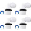 LT Easiyl 4x Gomiti A 90° Con Attacco Rapido Da 1/4 A 3/8 AG Con O-ring Per Filtro Per Acqua A Osmosi Inversa Da 6,5 Mm