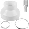 Adattatore Tubo Ventilazione 150 A 100 Mm - In ABS Con Fascette Acciaio - Per Condotti Aria