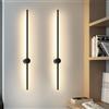 ZMH Lampada da Parete per Interni a LED - 60CM Nero Girevole 2 Pezzi Lampada Design Moderno Bianco Caldo 3000K Lampada da Notte Regolabile 4W per Corridoio Soggiorno Camera da Letto Scale