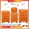 KONO Cofanetto KONO da 4 pezzi con beauty case | Custodia rigida in PP e serratura TSA | set bagaglio a mano in S/M/L
