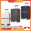 KONO Custodia rigida KONO 55/66/76 cm ABS + valigia per PC Set con 360 ° Lucchetto a combinazione e rotolo - Black