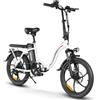 Samebike CY20 bicicletta elettrica pieghevole 36V 12Ah batteria Fat Ebike 7 marce City Bike Fat Ebike - White