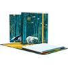 Grafoplás 88102650 - Cartellino ad anelli, A4, ricambio fogli quadrati 5 x 5, divisori, busta trasparente, dorso curvo, carpebook, Collezione Diverse, North Polar