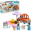 Lego, LEGO DUPLO Lego 10458 - duplo gelateria bluey con macchina e 2 figure, 2+ anni