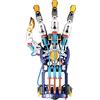 CONSTRUCT & CREATE Mega Cyborg Hand Mano Robotica Idraulica STEM 7+ | 203 pezzi, 5 esperimenti, solleva fino a 600 g, destra/sinistra/artiglio, pistoni ad acqua, senza batterie, regolabile