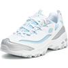 Skechers Women's D'Lites-Chromatic Sneaker, White Silver Light Blue, 39.5 EU
