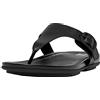 Fitflop Gracie Rubber-Buckle Leather Toe-Post Sandals, Sandali Bassi Donna, Tutto Nero, 43 EU