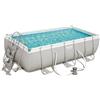 Bestway Piscina Bestway 56441-3 POWER STEEL Rettangolare con Accessori Grigio