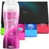 Durex Surprise Me Kit di Preservativi Assortiti da 40 Profilattici + Massage 2in1 Gel Massaggio Corpo e Lubrificante Lenitivo con Aloe Vera da 200ml