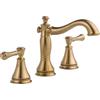 Delta Faucet 3597lf-czmpu Cassidy Two Handle Wide spread bagno con metal pop-up, champagne Bronze