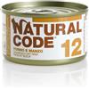 Natural Code Adult Cat Cibo Umido per Gatti - 12-Tonno e Manzo - 24x85 gr